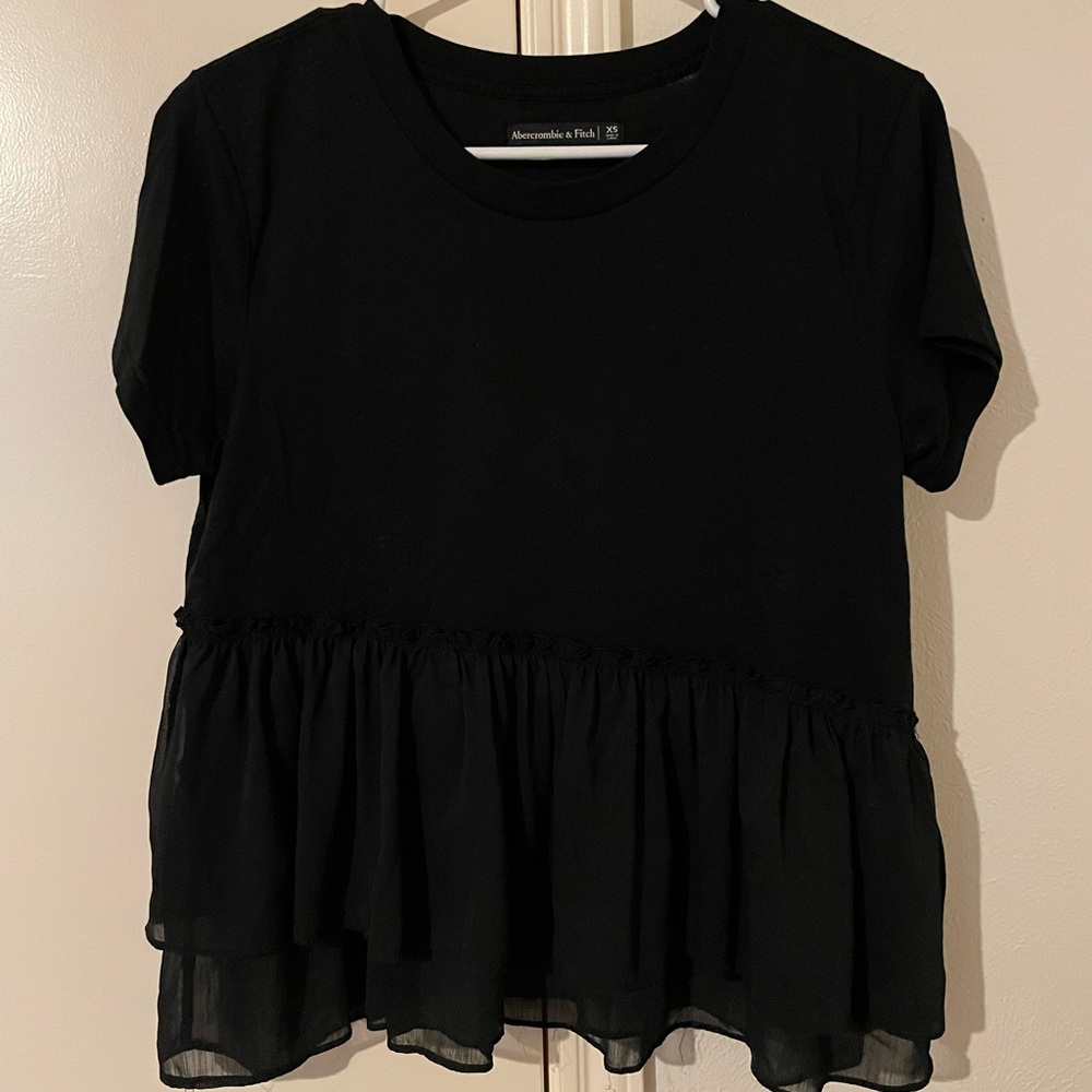 Abercrombie & Fitch Chiffon Peplum Top